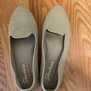 Sketchers gold glitter flats